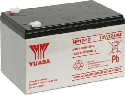 Zdjęcie produktu dla Akumulator ołowiowy YUASA NP12-12, 12 V-/12 Ah