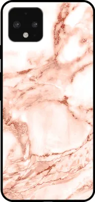 Produktbild von Smartphonica Handytasche für Google Pixel 4 XL mit Marmordruck - TPU Rückseite Abdeckung Fall Marmor Design - Weiß Rose Gold
