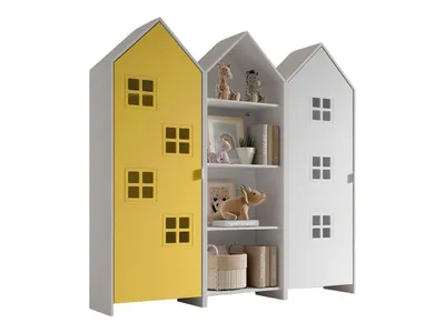 Schrank Casami Bruges 37 x 172,8 x 171,3 cm MDF Gelb Weiß