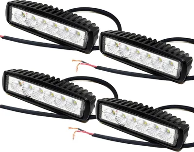 Produktbild von Greenmigo 4X 18W LED Scheinwerfer Arbeitsscheinwerfer Offroad Zusatzscheinwerfer 18W Car LED Work Light Auto Arbeitsleuchte Offroad Zusatzscheinwerfer 12V 24V IP67 Schwarz ATV SUV 4WD