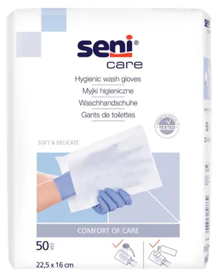 Produktbild von Seni Care Waschhandschuhe unfoliert 12x50 Stück