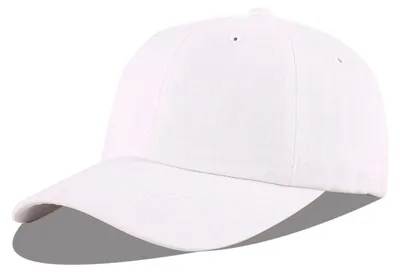 Immagine prodotto di Cappello da baseball, 100% cotone, colore bianco lavato, regolabile, adatto sia per uomo che per donna