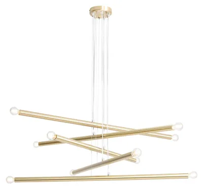 Zdjęcie produktu dla Żyrandol Tubo złoty 10xE14x40W metal wym:105x100x25cm IP20 Aldex