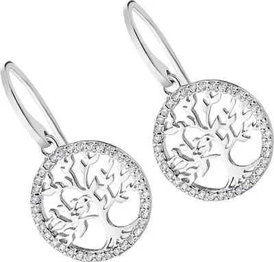 Produktbild von LOTUS Silver Zirkonia Ohrhänger Damen Lebensbaum 925 Sterling Silber Ohrringe LP1746-4/1 hochwertiger Marken-Schmuck ideal als Geschenkidee für Geburtstag Hochzeit inklusive Originalverpackung D2JLP1746-4-1