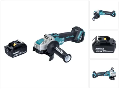 Produktbild von Makita DGA 521 G1X1 Akku Winkelschleifer 18 V 125 mm X-LOCK Brushless + 1x Akku 6,0 Ah - ohne Ladegerät