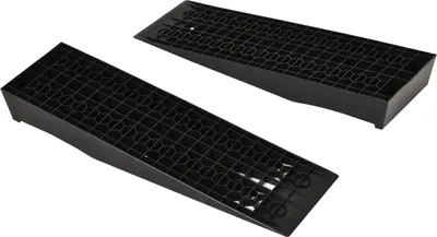 Produktbild von Auffahrrampe 2Er Set, Schwellenrampe Bordsteinrampe, Gummirampen, Schwarz, 70X20X8Cm