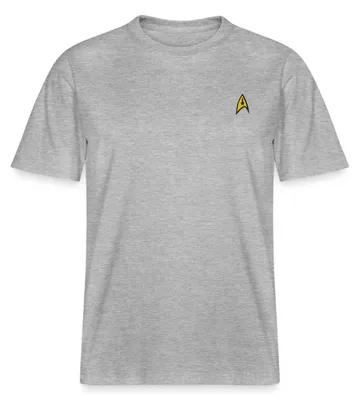 Produktbild von Spreadshirt Star Trek The Original Series Besatzung Logo Stick Relaxed Fit Uni T-Shirt, 3XL, Grau meliert