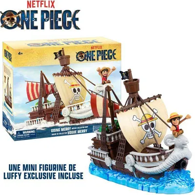 Immagine prodotto di Barca Going Merry di One Piece, con minifigura di Rufy, dai 4 anni in su, modellino di nave da anime