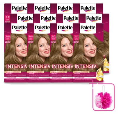Zdjęcie produktu dla 12 sztuk farby do włosów Poly Palette, odcień ciemny blond 500, pojemność 115 ml, zestaw ekonomiczny