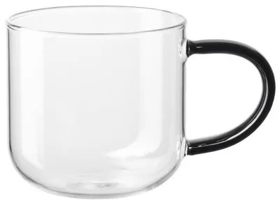 Produktbild von Asa Henkelbecher Coppa Glas Schwarz (400ml)