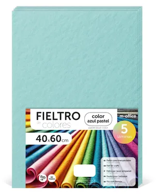 Produktbild von Bastelfilz 20x30cm Pastellblau 5 Stück für DIY, Nähen, Basteln, Deko