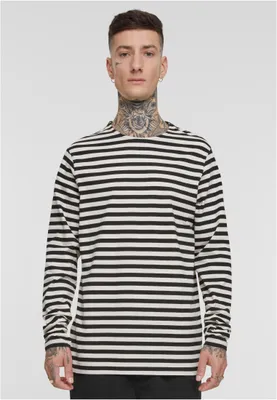 Obrázek produktu pro Urban Classics Regular Stripe LS whitesand/black - S