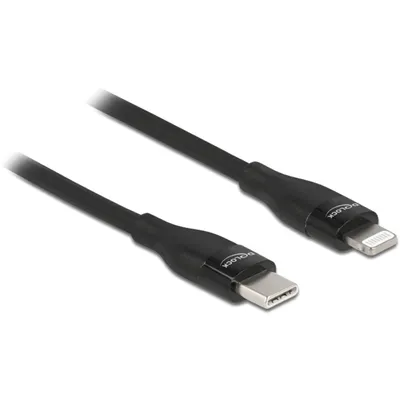 Produktbild von DeLOCK Daten- und Ladekabel USB Type-C zu Lightning für iPhone, iPad und iPod schwarz 2 m MFi, Schwarz, USB C, Lightning, 2 m, Männlich, Männlich