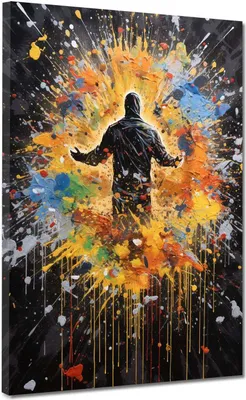 Produktbild von Figur Pop Art The Light Leinwandbild Wandbild Kunstdruck XL Wanddeko: 75x100x2cm