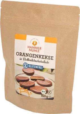 Produktbild von Hammermühle Orangenkekse in Vollmilchschokolade -- 150g