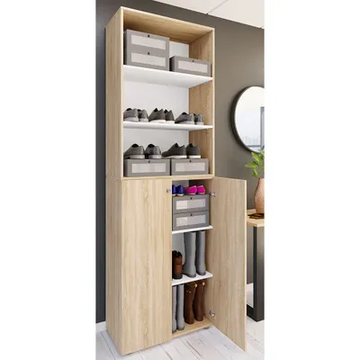 Produktbild von VCM XL Holz Großer Schuhschrank Schuhregal Groß Stiefel Dielenmöbel Lona 6 Fächer