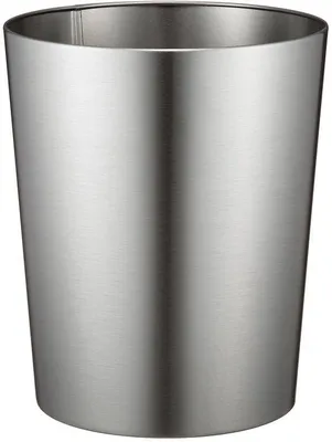 Immagine prodotto di Contenitore per rifiuti compatto in acciaio inossidabile Unyqoos®: un contenitore elegante e salvaspazio, ideale per bagno, cucina e ufficio, con finitura spazzolata