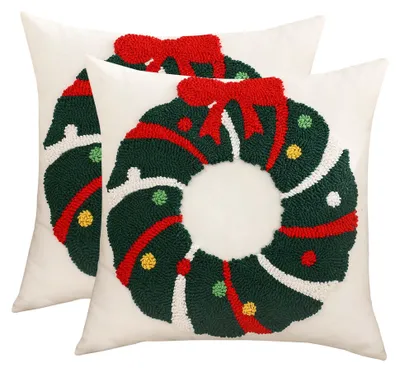 Weihnachtskissenbezüge 2er-Set 45x45 cm Girlande