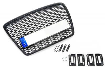 Kühlergrill Sportgrill Waben Gitter Kennzeichenhalter für Audi A6 4F C6 2009 – Produktansicht