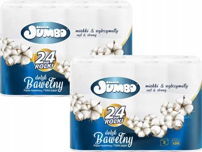 Immagine prodotto di Carta igienica 24R JUMBO BAWEŁNA 3W - 48 rotoli