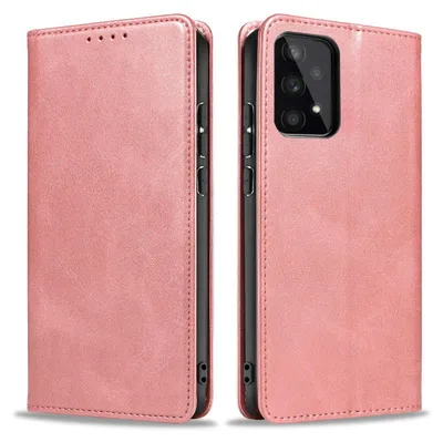 Produktbild von Handyhülle für Samsung Galaxy A33 5G Kunstleder Flip Cover Hülle Klapphülle Case Kartenfach Farbe: Rosa