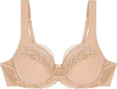 Zdjęcie produktu dla Triumph Modern Lace+Bawełna, Beżowy, Fiszbina, Wzór, Neutral Beige, Damski, Maksimum