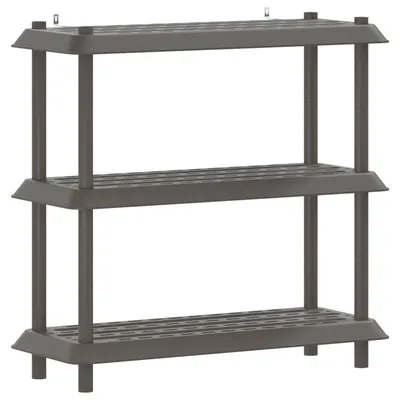 Obrázok produktu pre Regál, 3 úrovne, 100 x 40 x 96 cm, polypropylén, svetlosivá farba