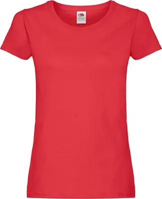 Immagine prodotto di Fruit of the Loom 61-420-0 | Donna Original T Lady-Fit / Filato Belcoro® - Colore: Rosso - Taglia: XXL