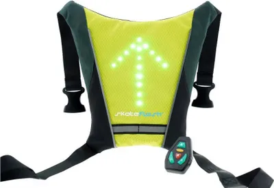 Zdjęcie produktu dla Skateflash Reflective vest, Kamizelka, Czarny, Zielony, Nylon, Rowerowa, Jeden rozmiar, Zielony
