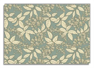 Produktbild von Wallario Premium Glasbild, freischwebende Optik, kräftige Farben, Größe 100 x 70 cm Motiv Blätter und Blüten auf Grün