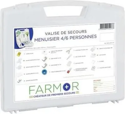 Image de Coffret de secours FARMOR Menuisier 4/6 personne - MEN2070PP