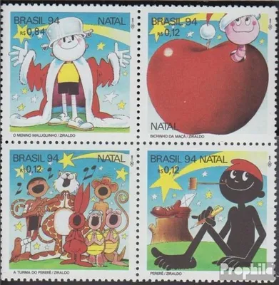 Produktbild von Briefmarken Brasilien 1994 Mi 2629-2632 Viererblock (kompl.Ausg.) postfrisch Weihnachten
