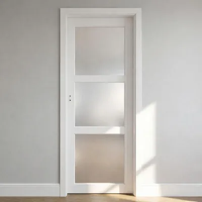 Immagine prodotto di Porta vetrata Block Kenya Panno bianco Larghezza 73 Mano destra
