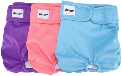 Produktbild von Wiederverwendbare Hundewindeln für weibliche Hunde, Set von 3