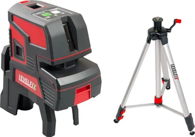 Produktbild von Levelfix Kreuzlinienlaser CL202G grün mit Stativ
