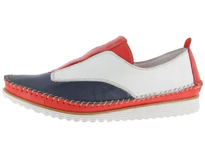 Produktbild von Andrea Conti Damen Slipper Leder mit Keilabsatz Ziernaht 1889011, Größe:38 EU, Farbe:Mehrfarbig