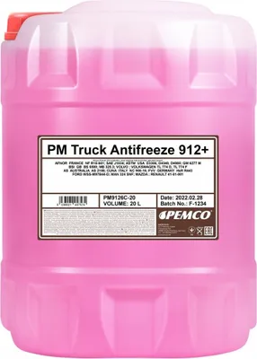 Produktbild von PEMCO Truck Antifreeze912+ Kühlmittel Kühlerfrostschutz 20L Rot Antifreeze Konzentrat G12+ type D truck