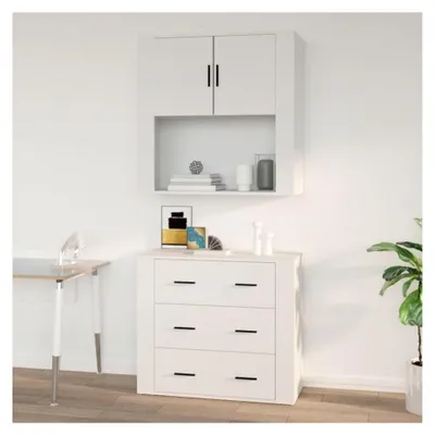 Produktbild von Möbel-Hängeschrank, weiß, 80 x 33 x 80 cm, Holzwerkstoff
