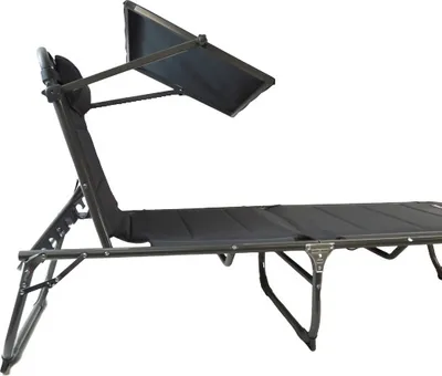 Produktbild von HOMECALL XXL Aluminium Sonnenliege mit Dach Gartenliege Liege 200x70 cm