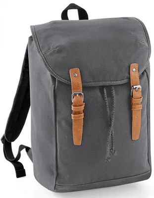 Produktbild von Quadra QD615 | Vintage Rucksack | 26 x 45 x 16,5 cm - Farbe: Graphite Grey - Größe: 26 x 45 x 16,5 cm