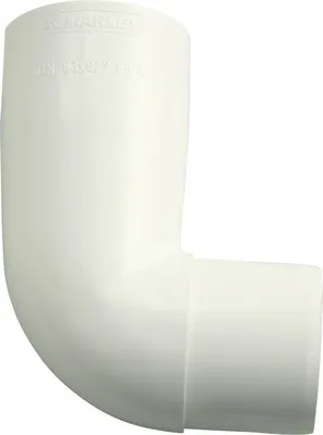 Produktbild von Marley Fallrohrbogen Kunststoff rund 87° Verkehrsweiß RAL 9016 NW 53 mm