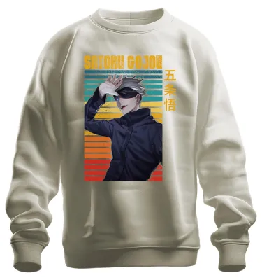 Obrázok produktu pre SATORU GOJOU Jujutsu Kaisen Zaviazané oči Anime Darčeková retro mikina Uni, Príroda, L