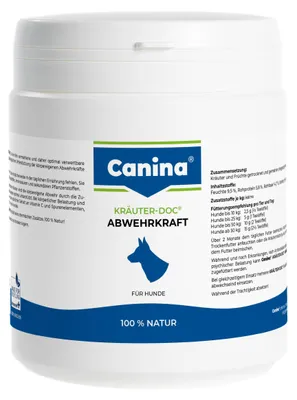 Produktbild von Canina Kräuter-Doc Abwehrkraft, Hund, Puder, Allgemeiner Gesundheitszustand, Universal, Sonnenhut, 300 g