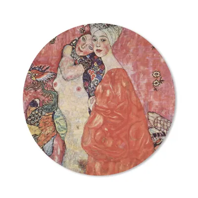 Produktbild von MuchoWow® Mauspad Mousepad Freundinnen - Gemälde von Gustav Klimt 50x50 cm - Mousepads - Maus Mat - Pad - Mausunterlage - Vinyl