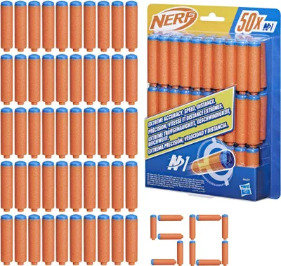 Zdjęcie produktu dla Nerf N Series N1 Darts 50x, dodatkowe rzutki do wysokowydajnych blasterów z serii Nerf N o wysokiej dokładności i zasięgu, dla chłopców i dziewcząt