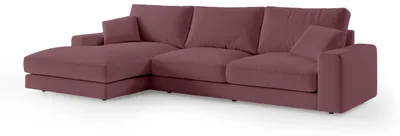 Zdjęcie produktu dla Sofa narożna Harvesty, obita tkaniną w kolorze burgundowym