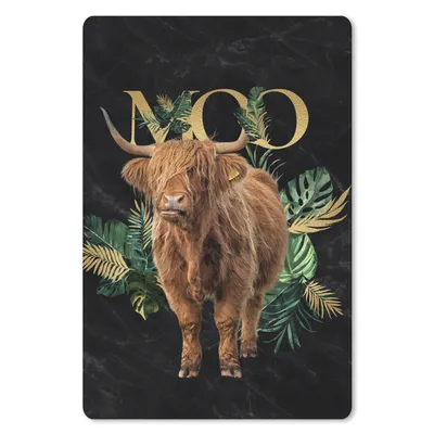 Produktbild von MuchoWow® Mauspad Mousepad Kuh - Schottischer Highlander - Pflanzen 18x27 cm - Mousepads - Maus Mat - Pad - Mausunterlage