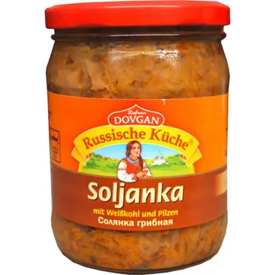 Produktbild von DOVGAN Soljanka mit Weißkohl und Pilzen 480g