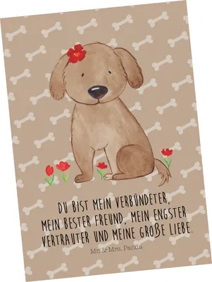 Produktbild von Mr. & Mrs. Panda Postkarte Hund Dame - Hundeglück - Geschenk, Niedlich, Ansichtskarten, Grußkarte, Liebenswert, Hunde, bildkarte, Frauchen, Ansichtskarte, Liebe, Sprüche