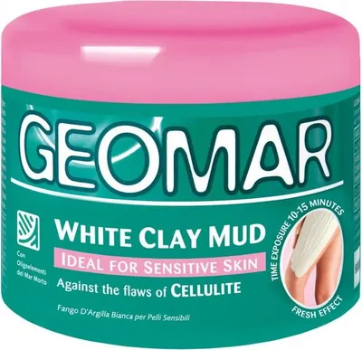 Produktbild von GEOMAR White Clay Mud, Körpermaske, Frauen, Empflindliche Haut, Anti-Zellulite, Elastizität, Glättend, 500 ml